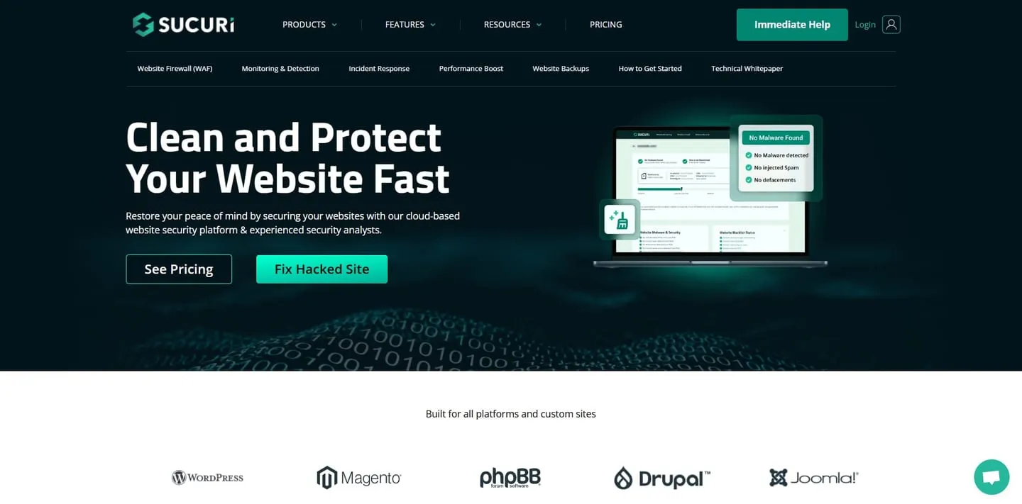Sucuri - firewall and CDN provider