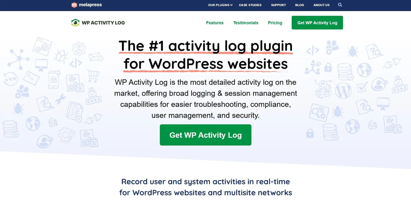 WP Activity Log - security audits