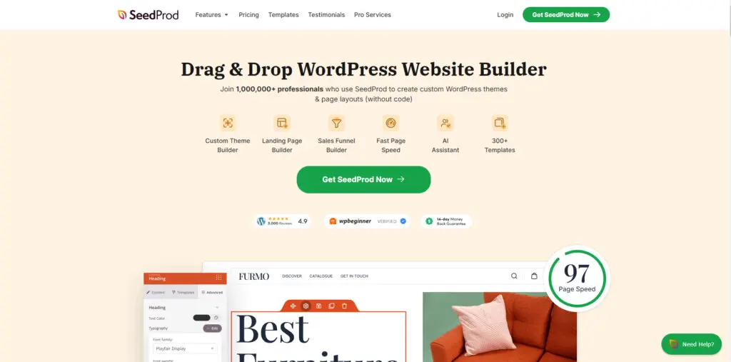 SeedProd – Meilleurs plugins WordPress en mode maintenance