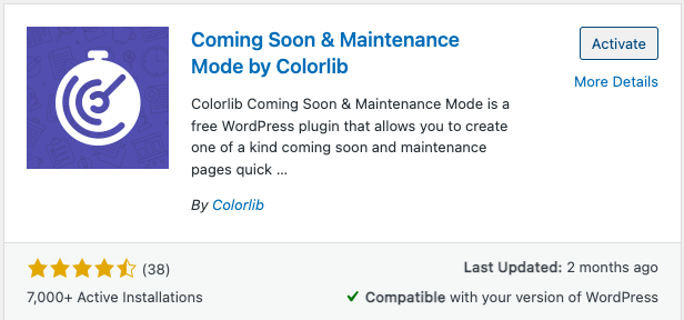 Coming Soon Maintenance Mode by Colorlib - Best WordPress Maintenance Mode Plugins